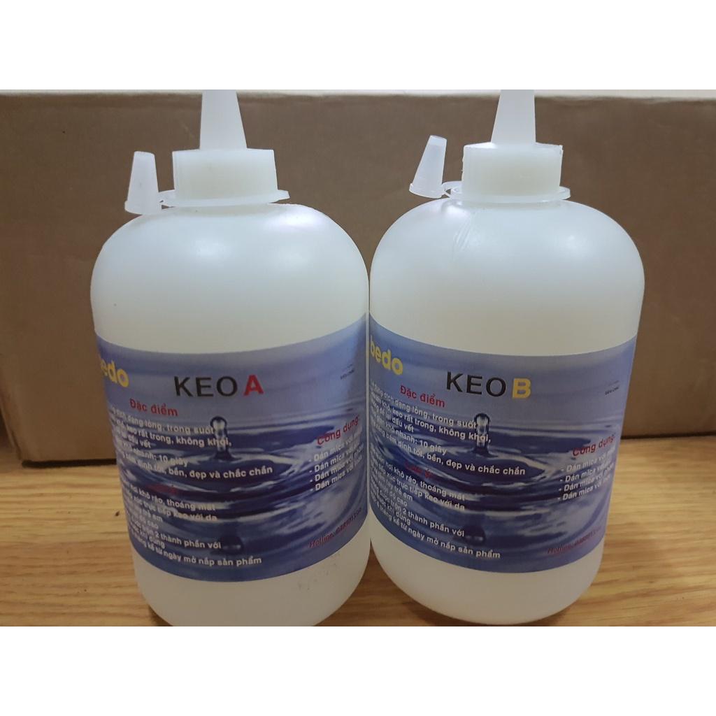Keo dán ab 2 thành phần, trong suốt