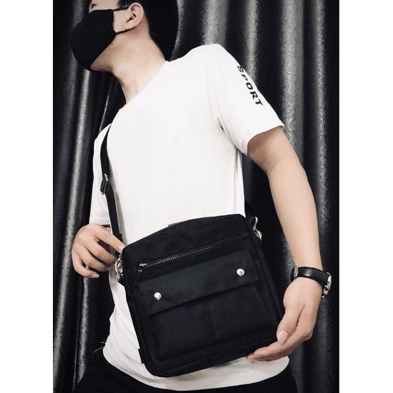 Túi Đeo Chéo học sinh kết hợp Balo UNISEX vải Dù Self-Design Four tặng bọc căn cước