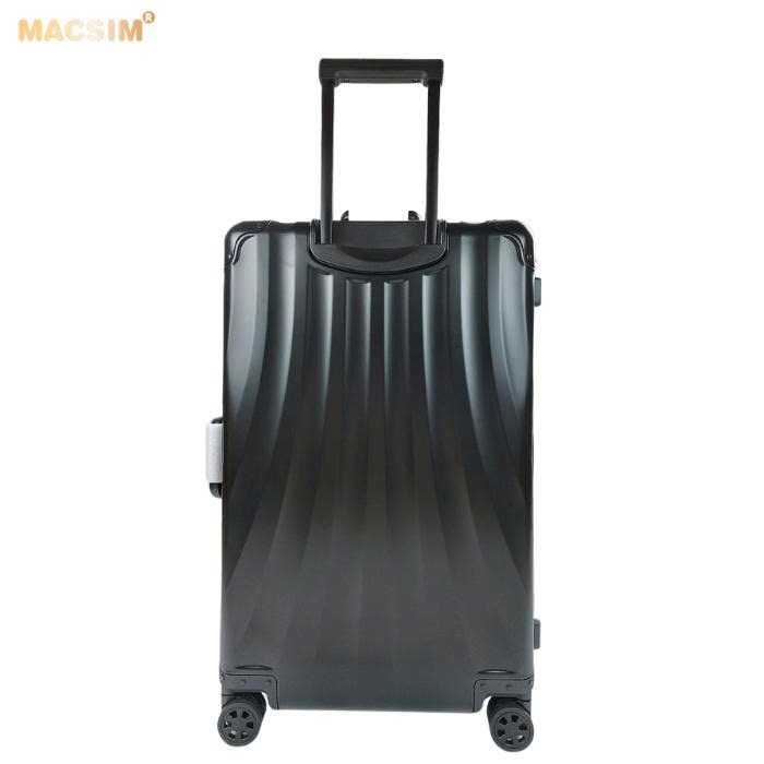 Vali du lịch cao cấp chất liệu hợp kim nhôm nguyên khối MS1307 nhãn hiệu Macsim màu đen cỡ 28inches