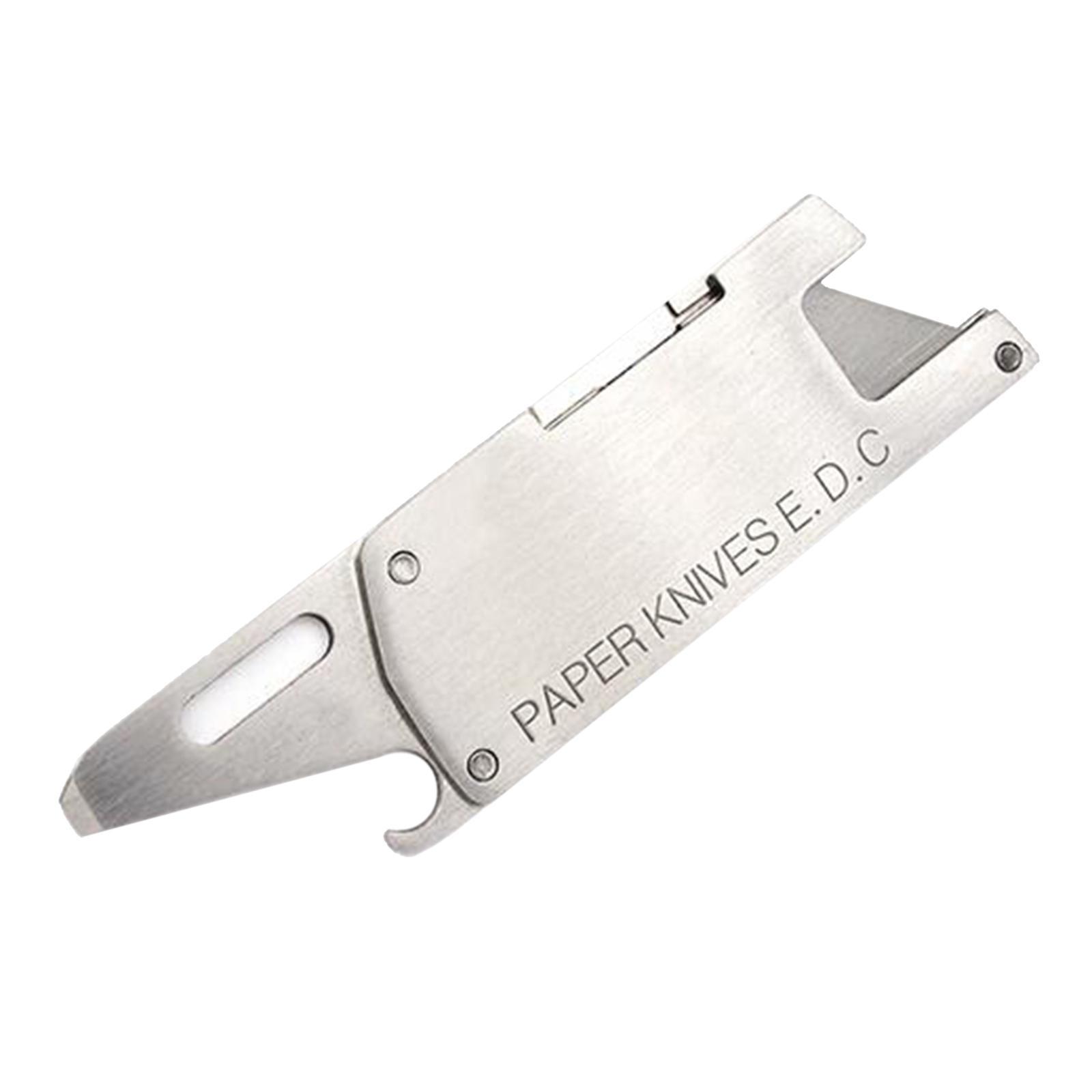 2-5pack Utility Pocket Knife Box Cutter Keychain Portable Bottle Opener for