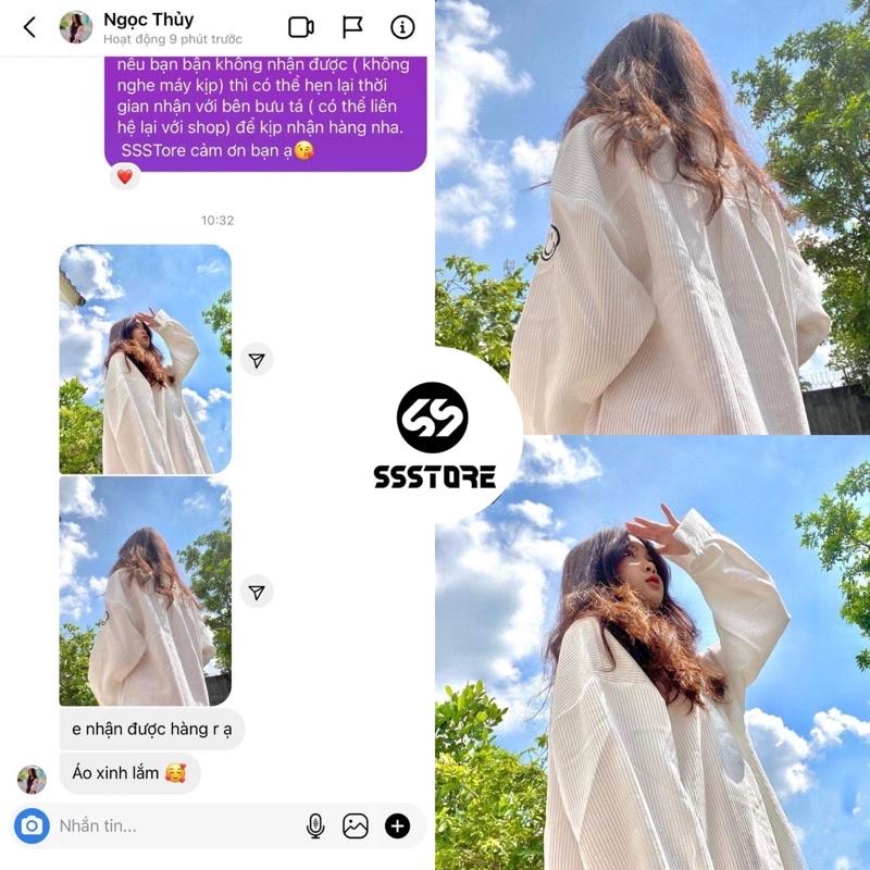 Áo sơ mi nhung mặt cười ảnh thật Ulzzang