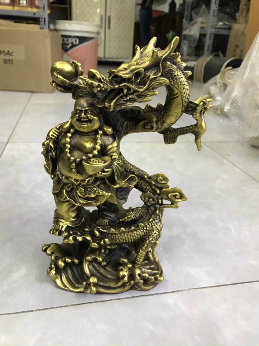 Di lạc cưỡi rồng - Decor trang trí