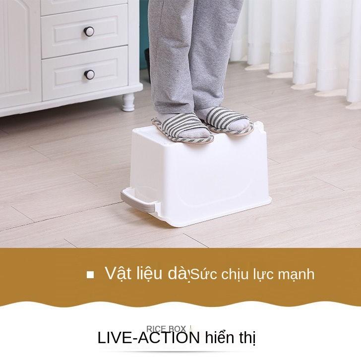 (Xả Kho) Thùng đựng gạo 15kg thông minh chống ẩm mốc có nắp nhựa an toàn sức khỏe (Siêu Tiện Ích)