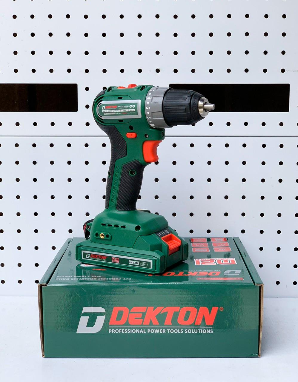 MÁY KHOAN VÍT DÙNG PIN 21V 50Nm SỬ DỤNG CHÂN PIN PHỔ THÔNG DEKTON M21-D1050BL - HÀNG CHÍNH HÃNG