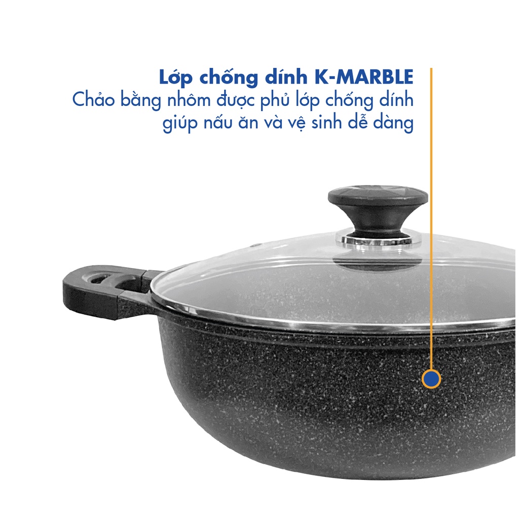 Chảo sâu + xưởng hấp đa năng Korea King size 32cm KW-32MSI