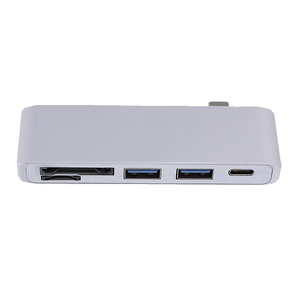 5 in1 USB C Hub 3.0 Type-C Charging Data Sync Card Reader for MacBook Pro