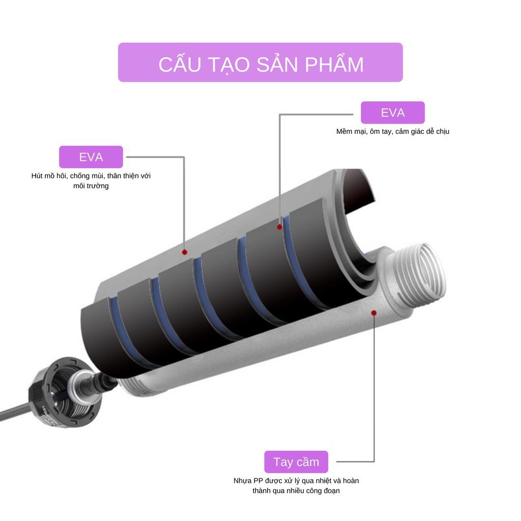 Dây nhảy giảm cân đốt mỡ bụng lõi thép đàn hồi 2.9m tập thể dục gym muay thái tại nhà - Chính hãng dododios