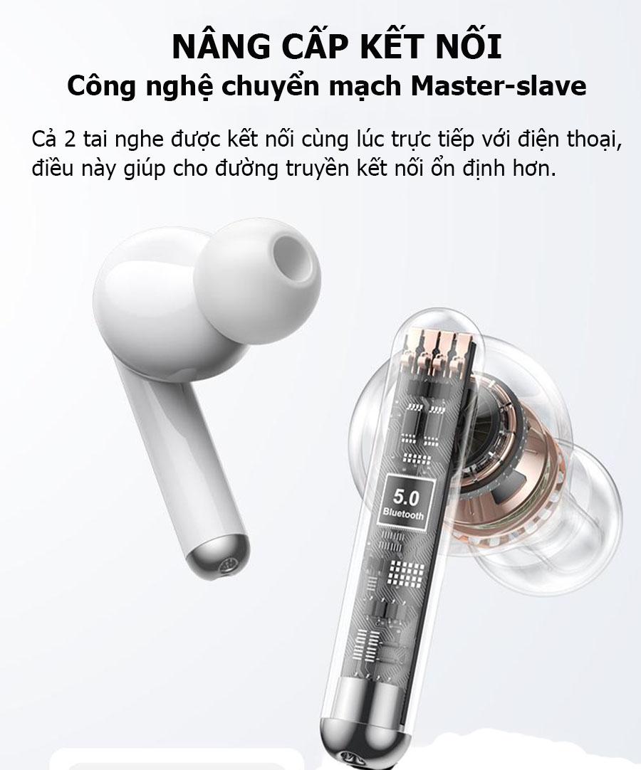 Tai nghe Bluetooth 5.0 - Thời lượng pin dài, cho thời gian nghe nhạc cả ngày