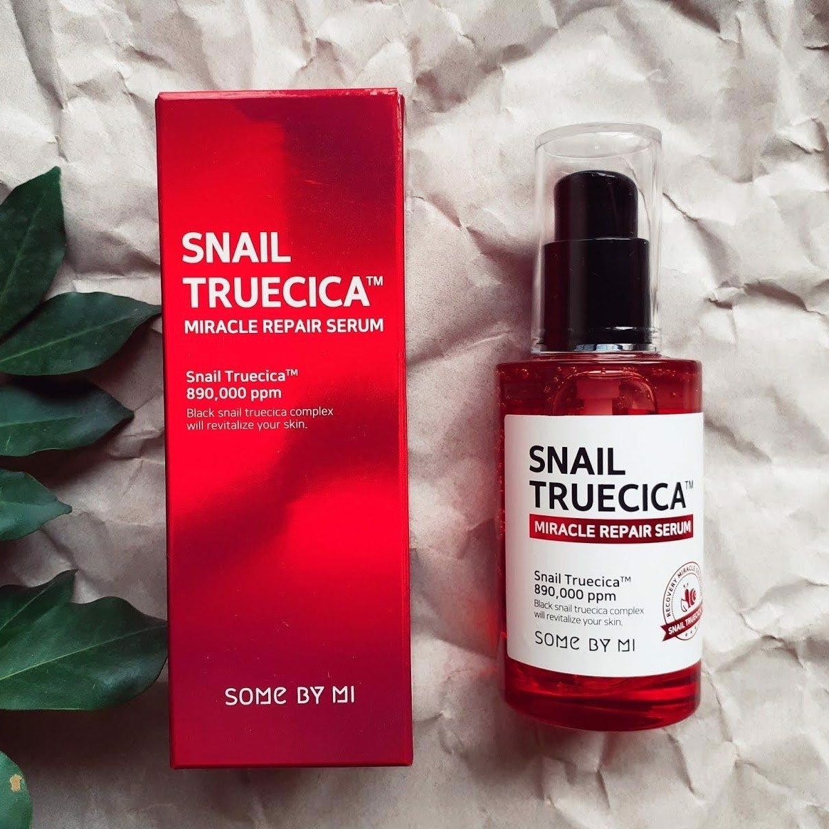 Serum Dưỡng Phục Hồi, Cải Thiện Vết Thâm, Sẹo Lõm Some By Mi Snail Truecica Miracle Repair Serum 50ml + Tặng 1 Mặt Nạ Sum37 Đen