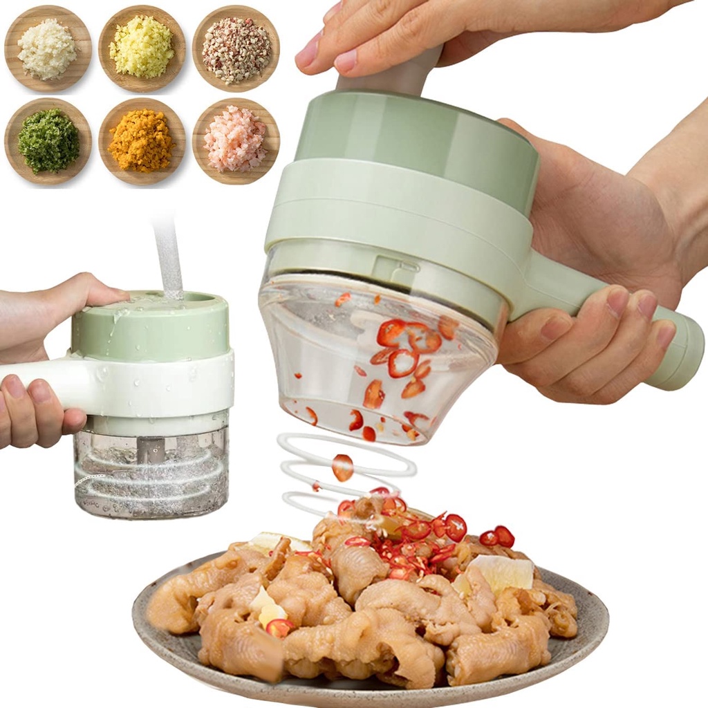 Máy nạo thái xay lát rau củ quả đa năng tích điện thế hệ mới