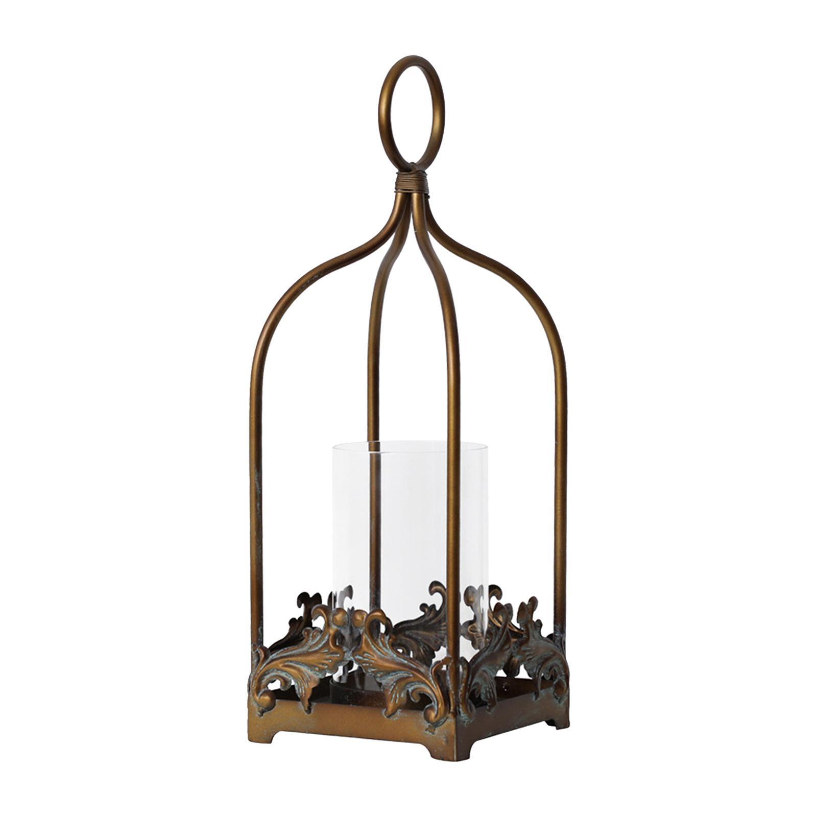 Retro Candle Holder Bird Cage Wedding New Year Party Ornament