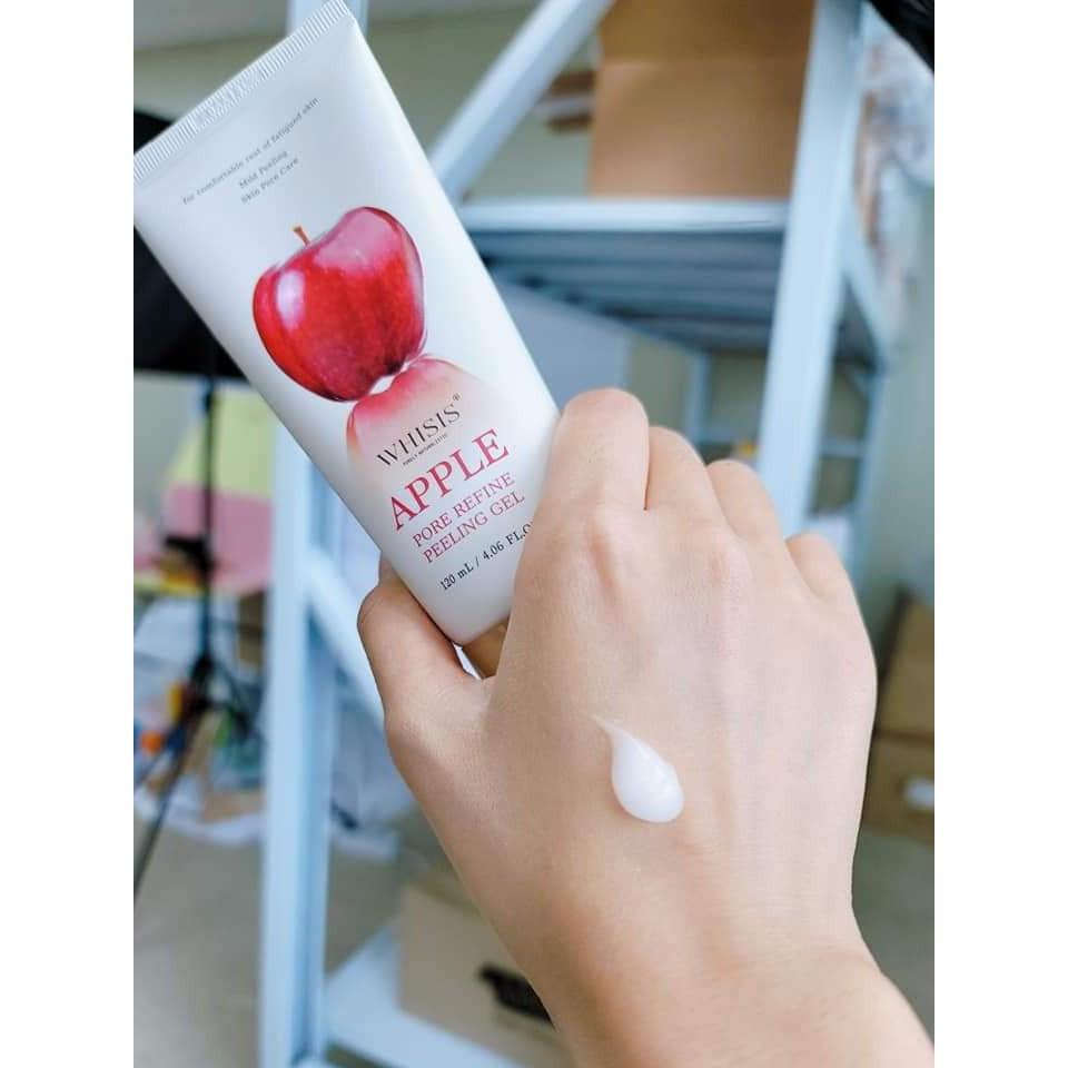 Gel tẩy da chết thu nhỏ lỗ chân lông chiết xuất táo đỏ lên men WHISIS Apple Pore Refine Peeling Gel dung tích 120ml