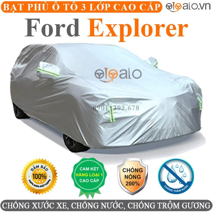 Bạt phủ xe ô tô Ford Explorer vải dù 3 lớp CAO CẤP BPXOT