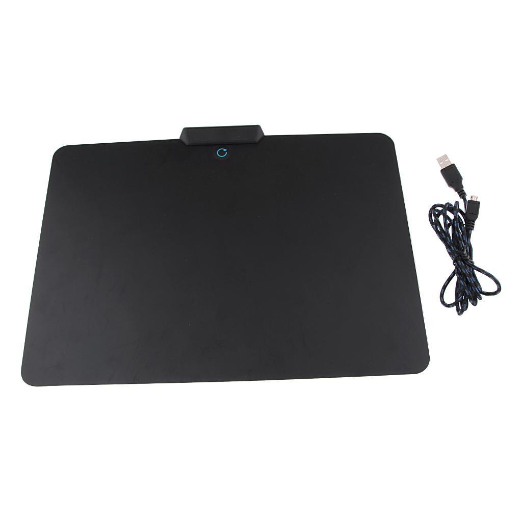 7 RGB Mode LED Gaming Mouse Pad Extra Large Size 14x11inch USB Powered