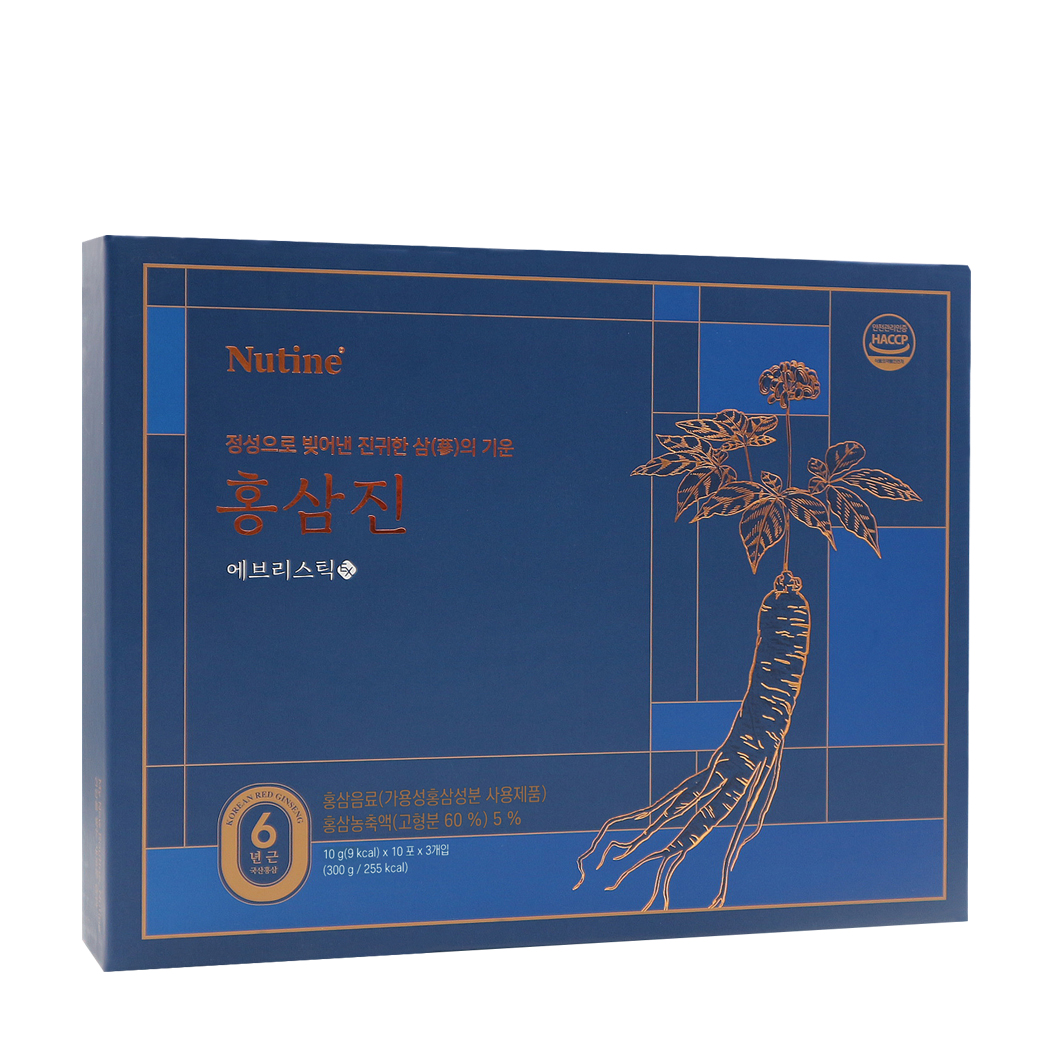 Hồng sâm cô đặc Nutine Hongsamjin Everystick EX tăng cường sức khỏe, giảm mệt mỏi (Hộp 3 hộp nhỏ x 10 gói)