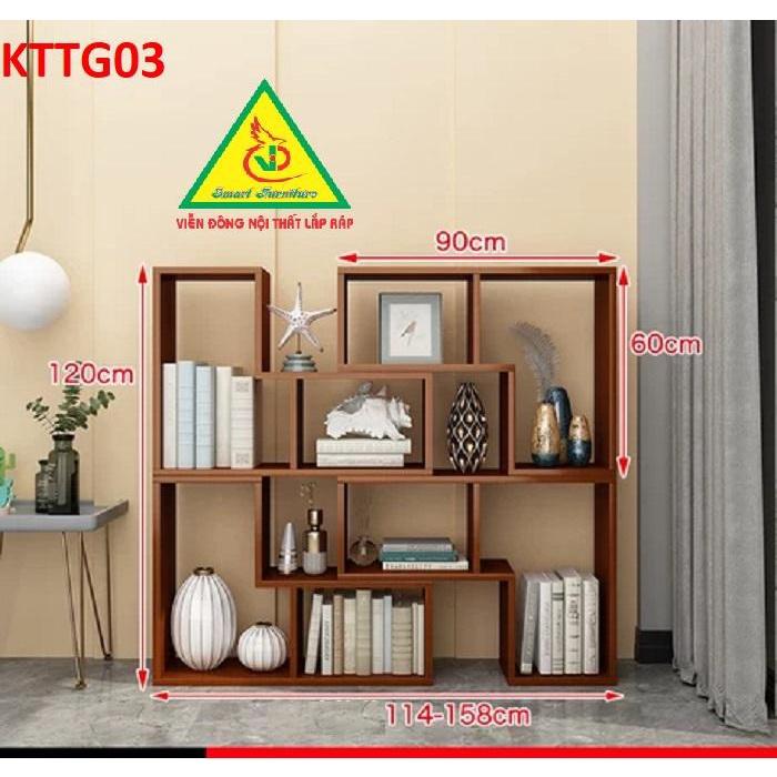 Kệ sách để sàn, kệ sách tự đứng, kệ trang trí KTTG03   - Nội thất lắp ráp Viendong Adv