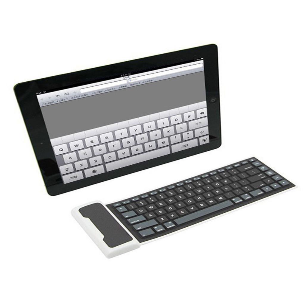 Waterproof Foldable Silicone Soft Mute 2.4G Wireless Keyboard for Laptops PC