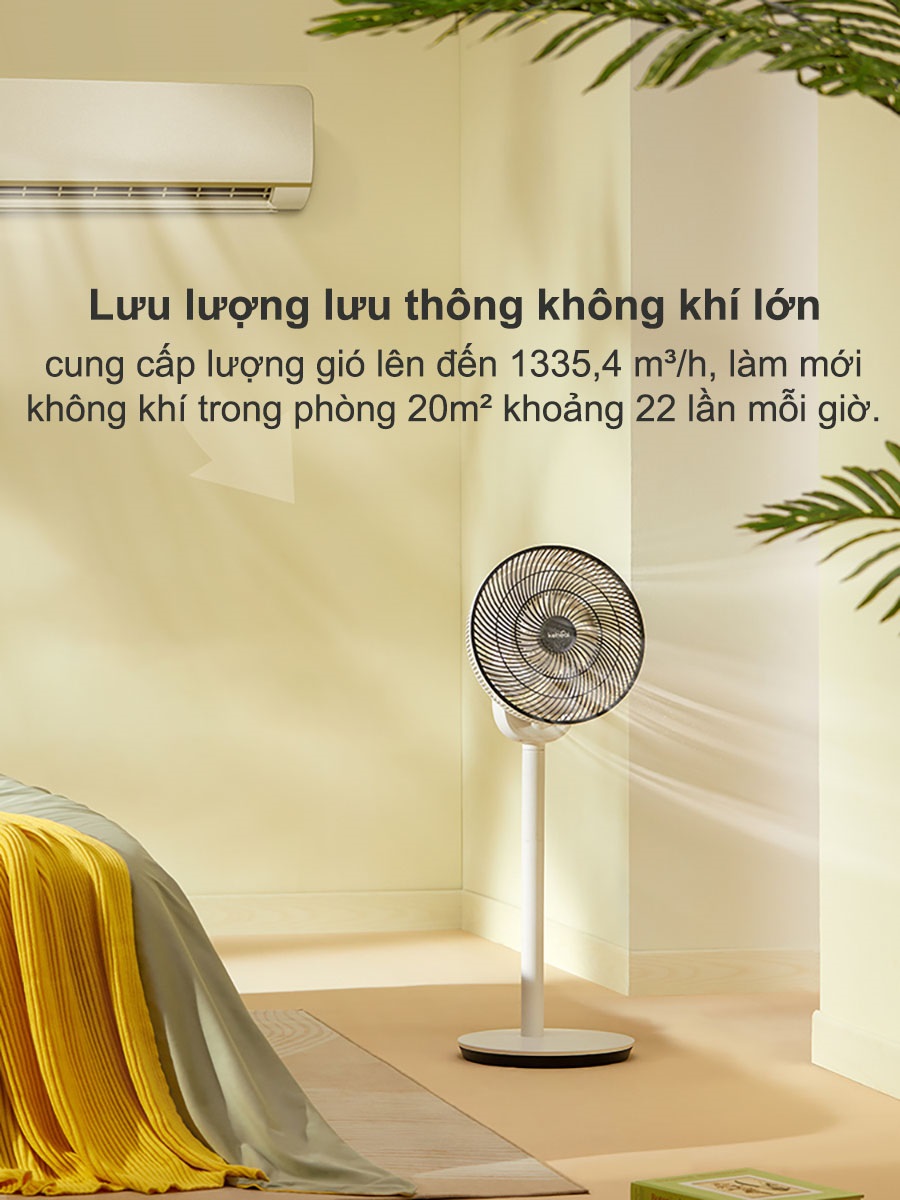 Quạt Tích Điện Tuần Hoàn Không Khí Xiaomi Keheal F4 - Hàng Nhập Khẩu