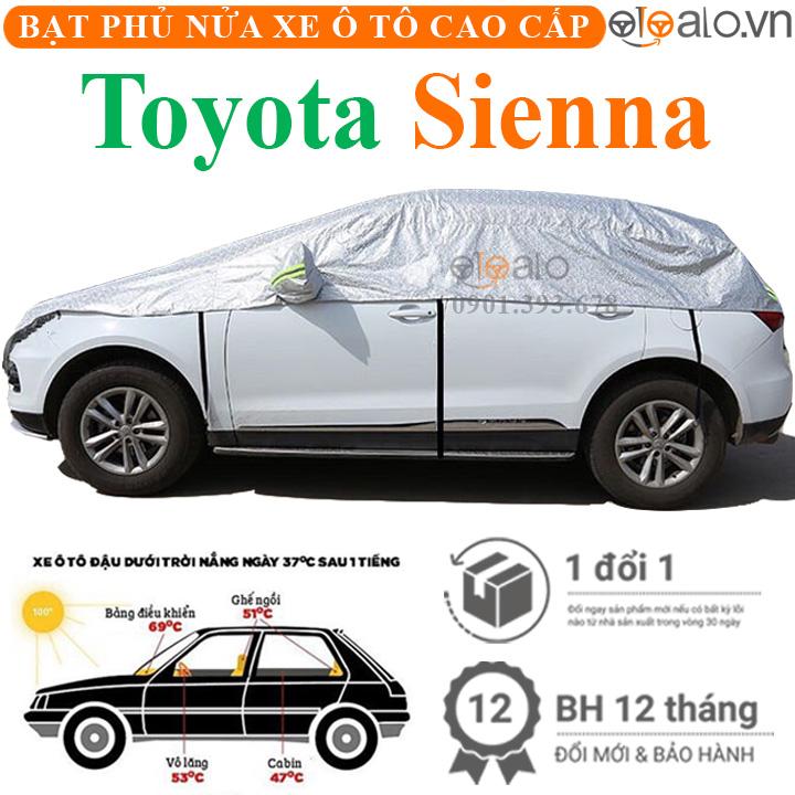 Bạt phủ nửa nóc xe Toyota Sienna vải dù 3 lớp