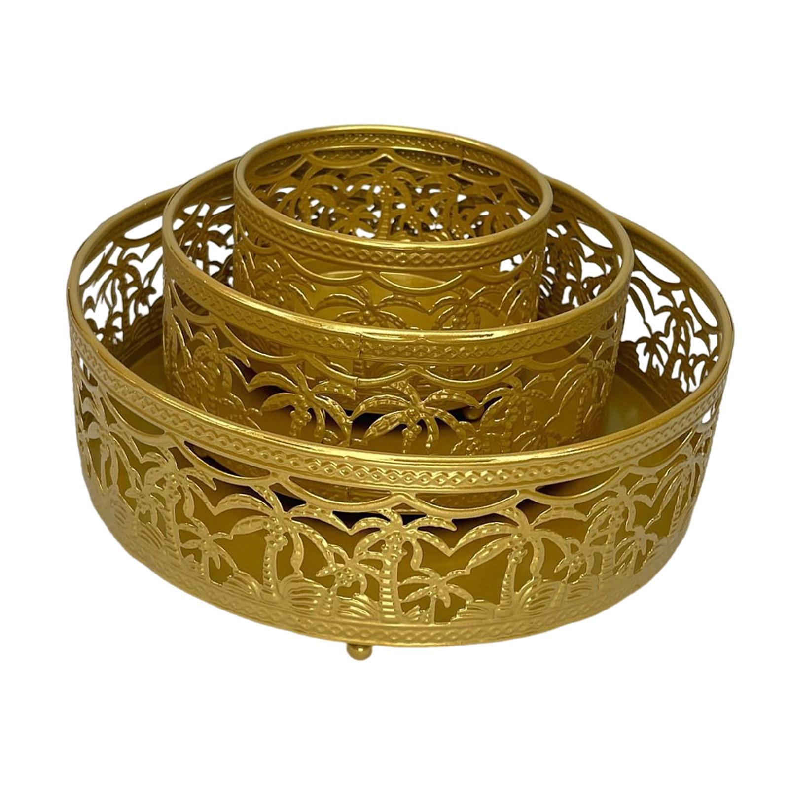 3Pcs Cake Stand Set Dessert Plate Tray for Afternoon Tea Supplies Centerpiece New Year