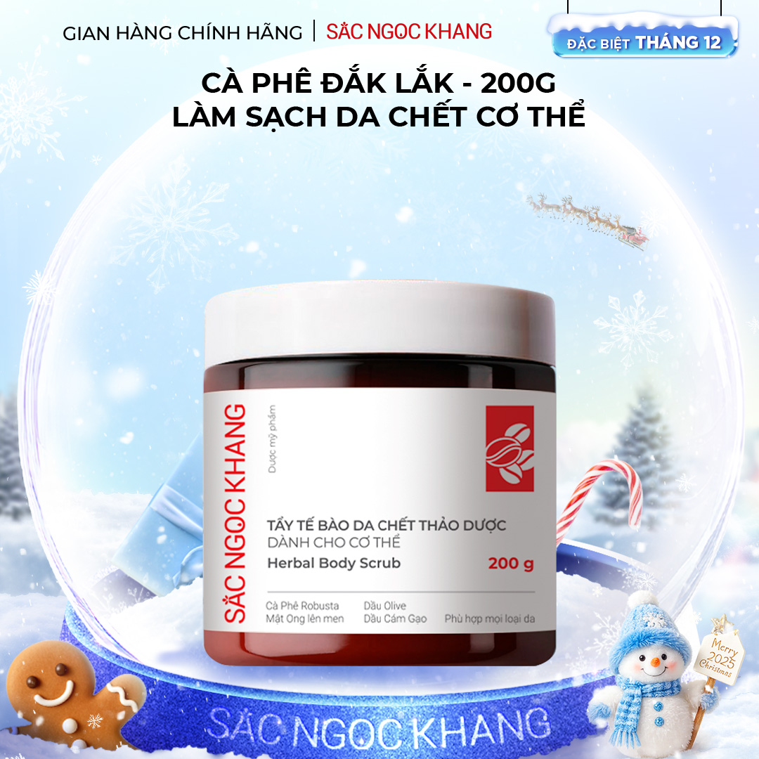 Tẩy tế bào da chết thảo dược dành cho cơ thể Sắc Ngọc Khang hũ 200g