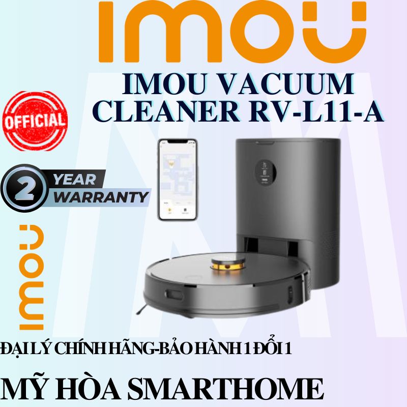 Robot hút bụi thông minh IMOU Vacuum Cleaner RV-L11-A,Lực Hút 2700PA,Tự Động Đi Đổ Rác , Tự Động Sạc Khi Pin Yếu-HÀNG NHẬP KHẨU