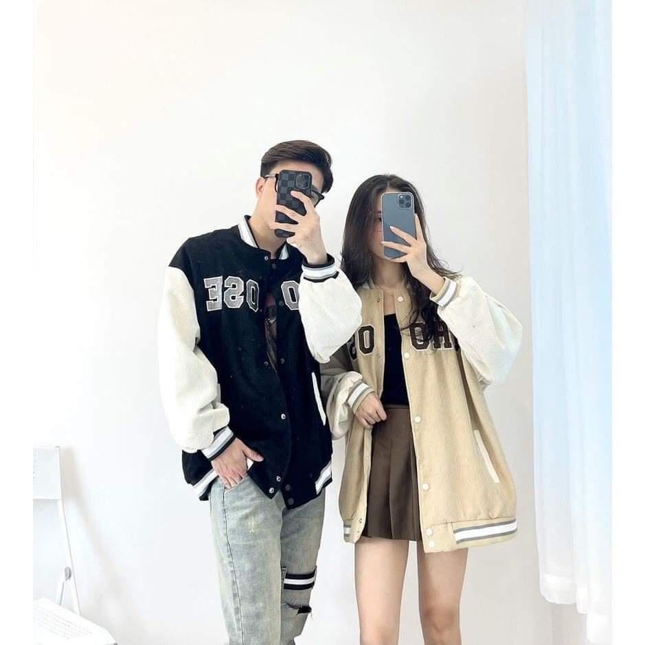 Áo Bomber Nhung Tăm/ Áo Khoác Bomber CHOOSE Form Rộng Unisex Nam Nữ, Áo Bomber Nhung Tắm Form Rộng Unisex Nam Nữ In Chữ CHOOSE Áo Khoác Jacket Phong Cách Hàn Quốc