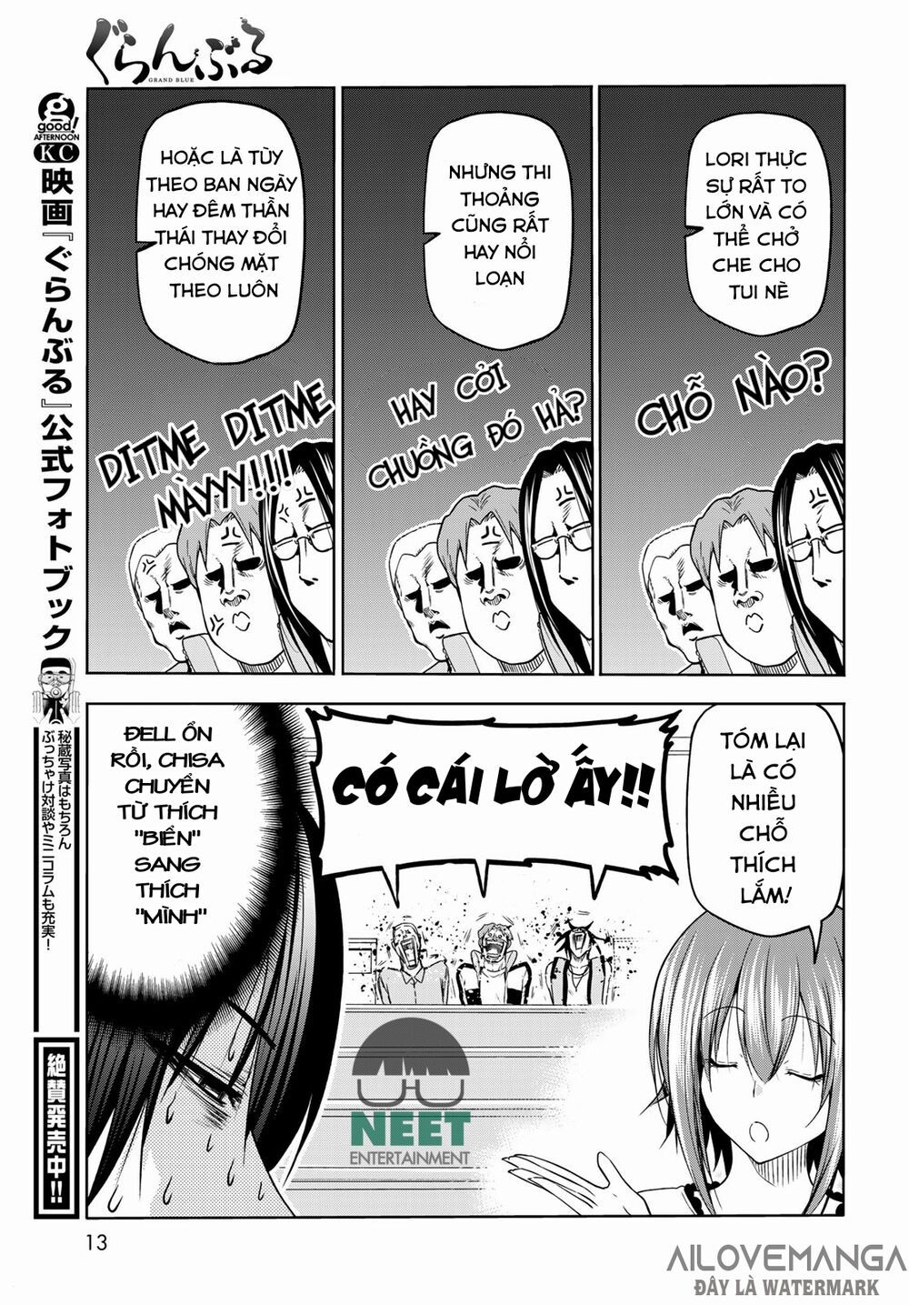 cô gái thích lặn - grand blue chapter 74 9