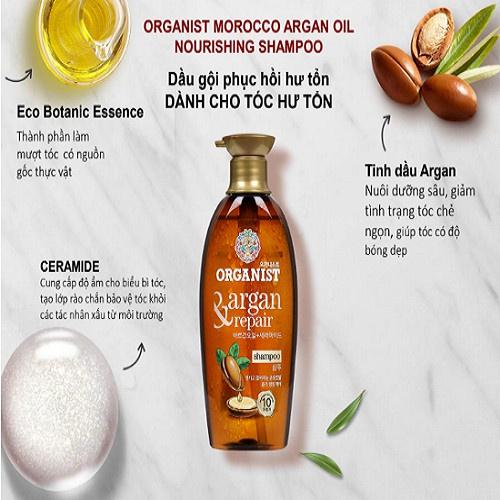 Bộ đôi Dầu gội và dầu xả nuôi dưỡng tóc Organist chiết xuất từ tinh dầu Morocco Argan - Dành cho tóc hư tổn