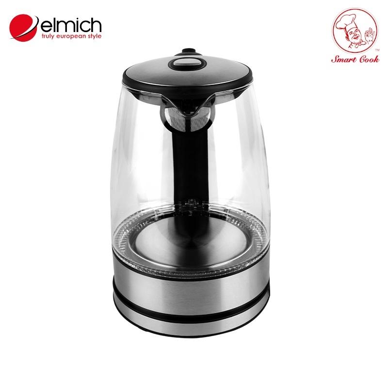 Ấm siêu tốc thủy tinh cao cấp Smartcook 3859 thương hiệu của Elmich cao cấp, dung tích 1.7L, công suất 1850W-Hàng chính hãng