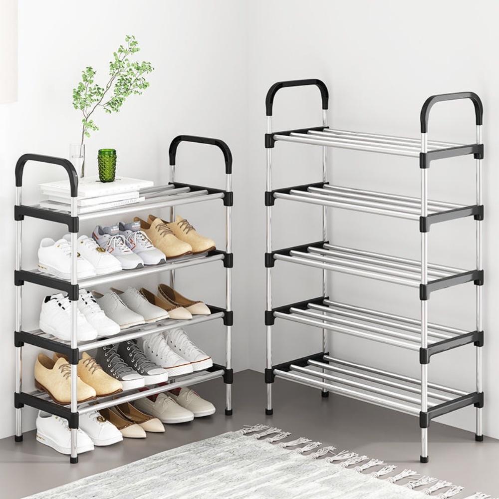 Kệ để giày dép 5 tầng lắp ghép chất liệu inox cao cấp, giá để giày dép, đồ đạc có thể tháo rời, hàng loại 1 chắc chắn