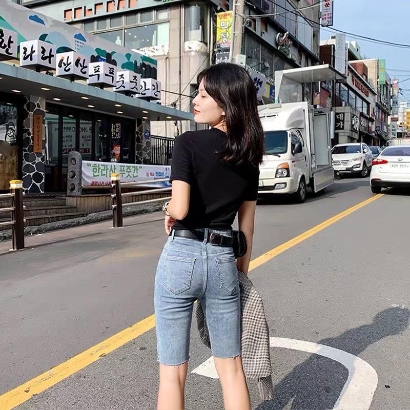 Quần jean ngố / lửng BIG SIZE lưng cao trên rốn, co dãn mạnh đẹp, rách đẹp 3607