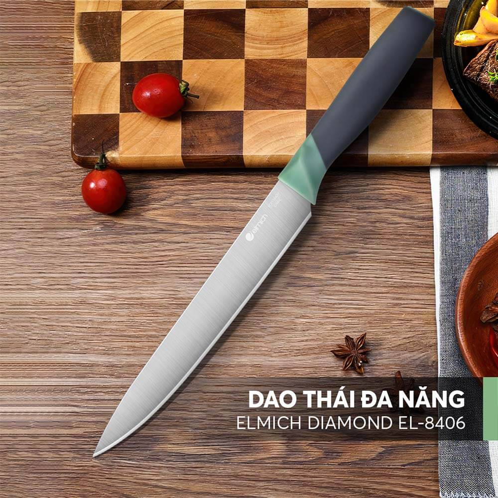 Dao Gọt Hoa Quả Elmich Diamond EL8405, Hàng Chính Hãng, Cán Chống Trượt, Chuôi Dao Chắc - JoyMall