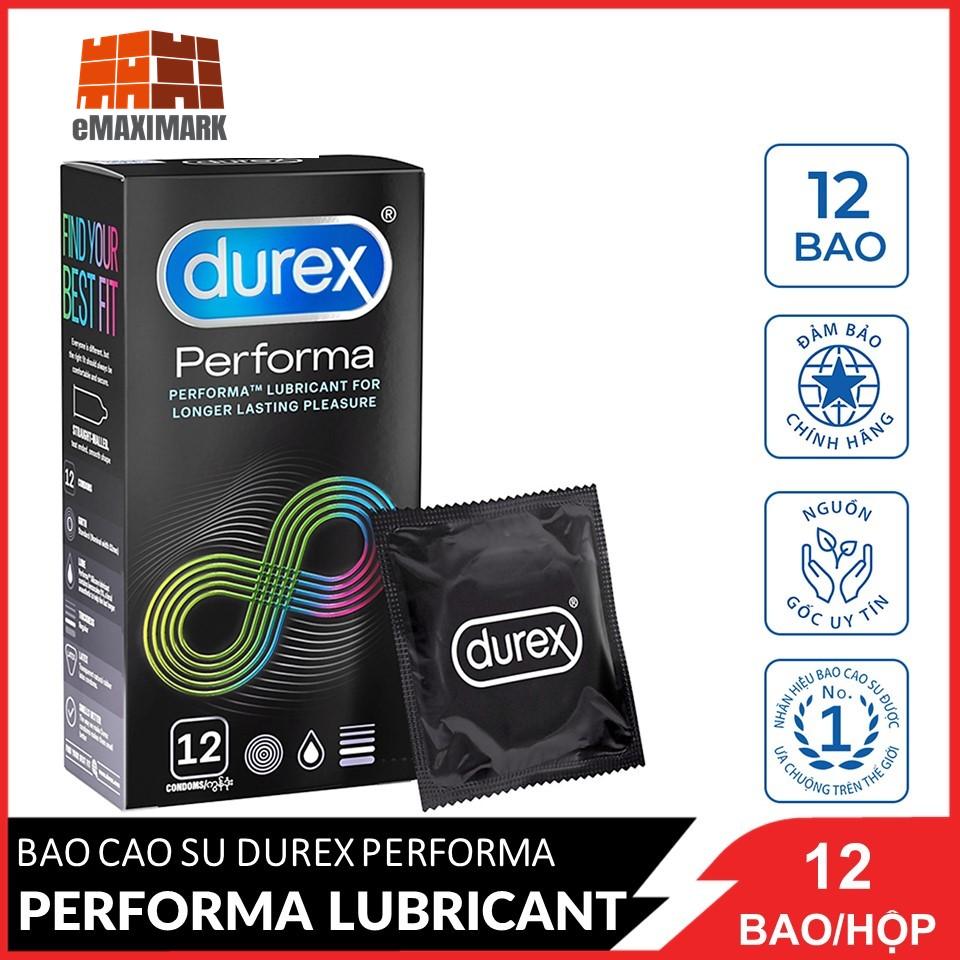 Bao cao su Durex Performa (Đen) Hộp 12 cái