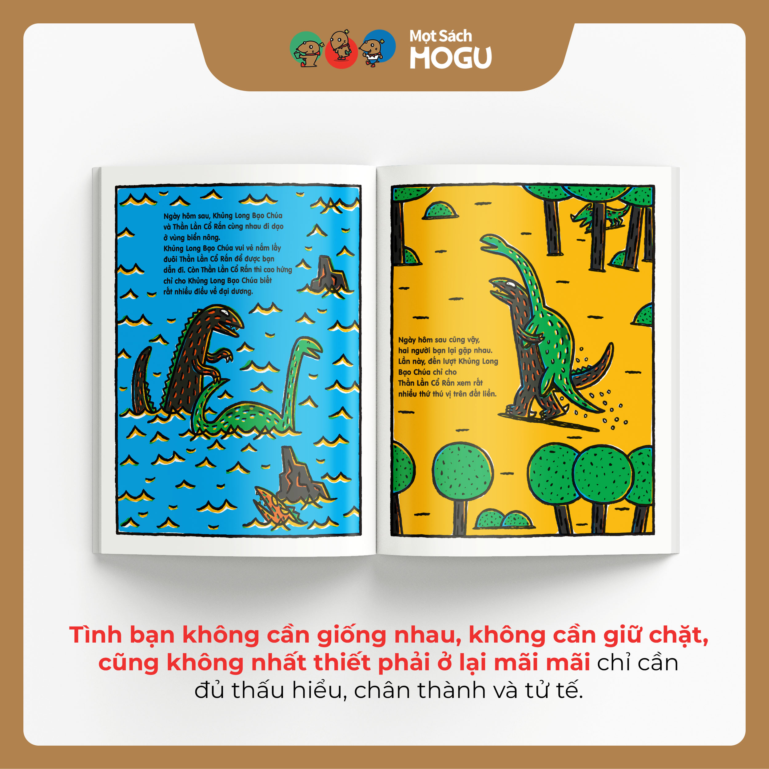 Truyện Ehon bé 3-4-5 tuổi - Làm bạn với khủng long bạo chúa