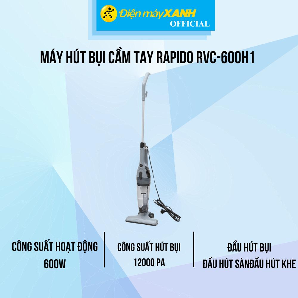 Máy hút bụi cầm tay Rapido RVC-600H1 - Hàng Chính Hãng