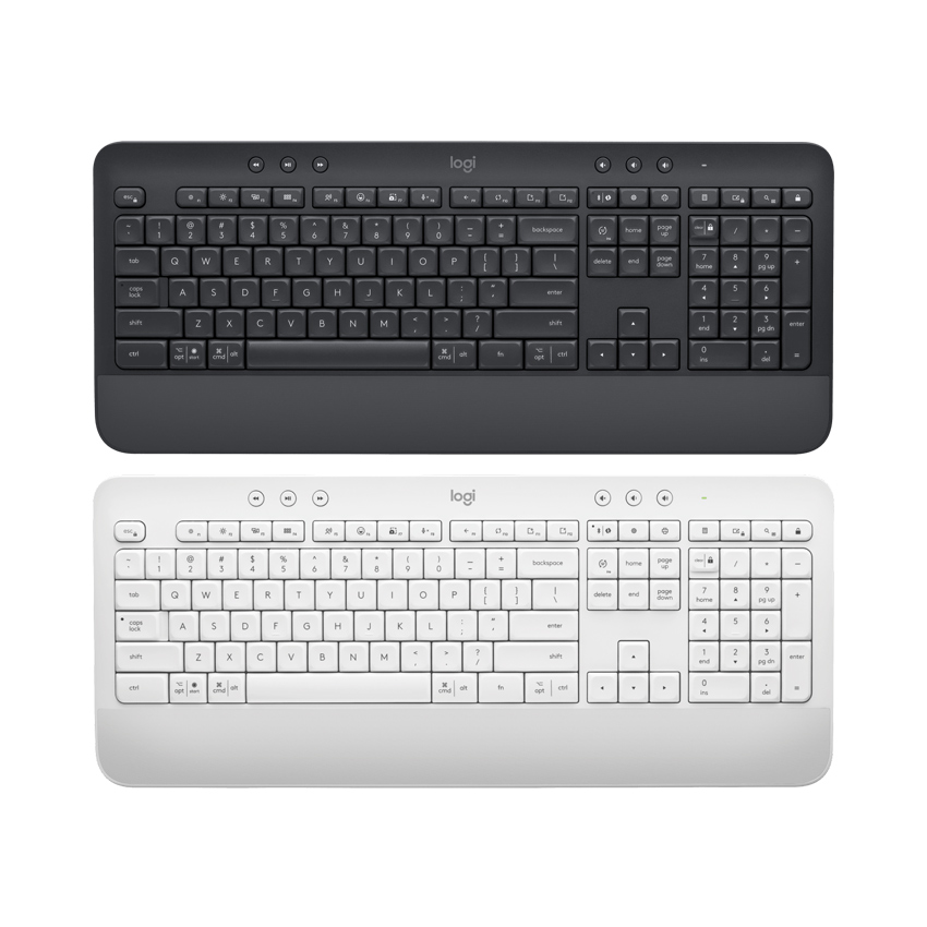 Bàn Phím Không Dây Logitech Signature K650 - Nhỏ Gọn, Gác Tay Tích Hợp, Tương Thích Mac , Bluetooth &Amp; Usb Bolt - Hàng Chính Hãng - Màu Đen
