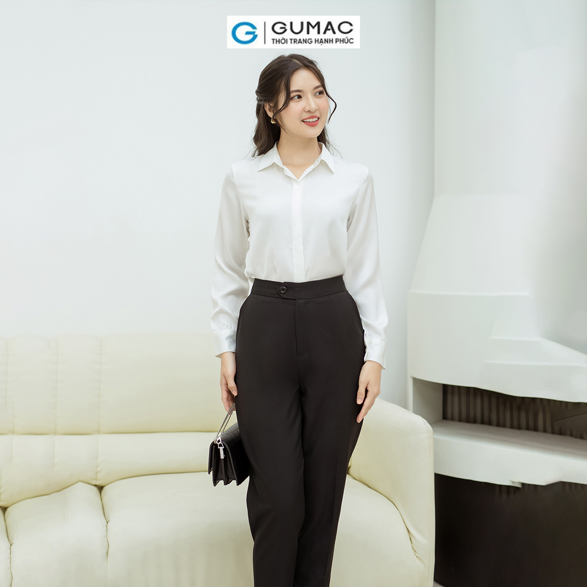 Quần ống đứng lưng kiểu GUMAC QD08049