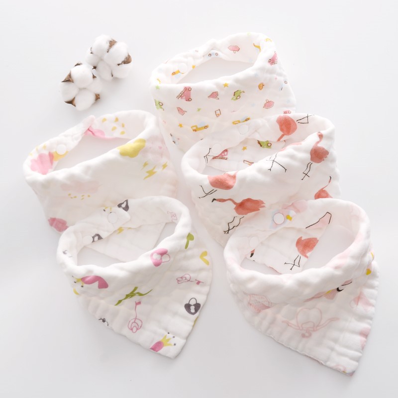 Set 5 Yếm Xô 5 Lớp Bonny Mềm Mịn Thấm Hút Tốt Và Giữ Ấm Cổ Cho Bé Yêu Từ 0 đến 3 Tuổi