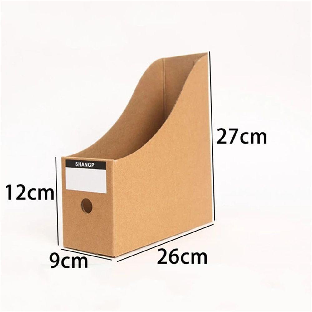 Combo 5 Giá Đỡ Sách Tạp Chí Tài Liệu Để Bàn Bằng Giấy Carton Có Thể Gấp Gọn Kèm Tem Dán Phân Loại