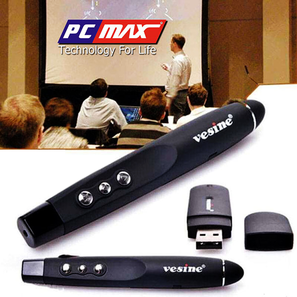 Bút trình chiếu con trỏ laser 2.4G Vinetteam VP101/ R400/ D650/N35 - Bút thuyết trình điều khiển từ xa không dây kết nối cổng USB hỗ trợ thuyết trình giảng dạy - hàng chính hãng