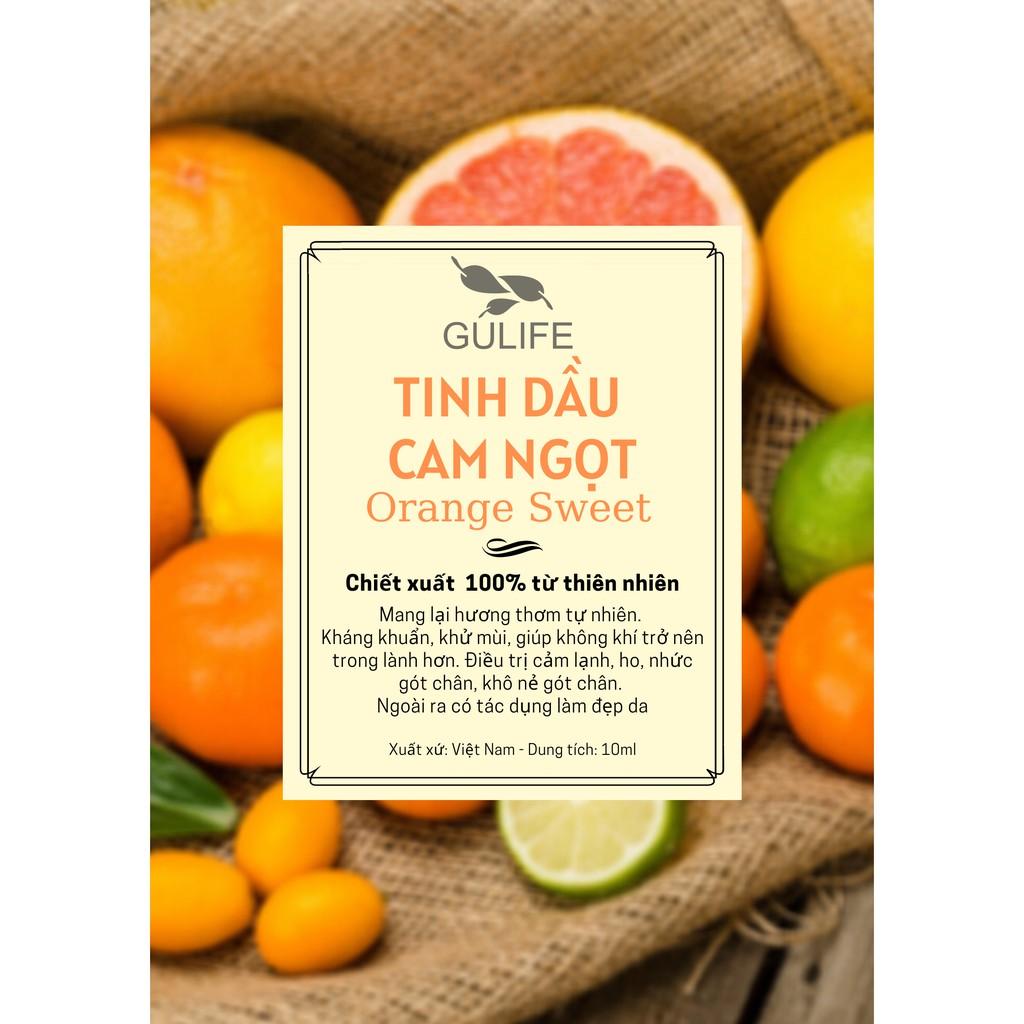 Tinh dầu Cam Ngọt GULIFE Chiết Xuất Hoàn Toàn Từ Thiên Nhiên - Làm Thơm Phòng &amp; Tăng Miễn Dịch