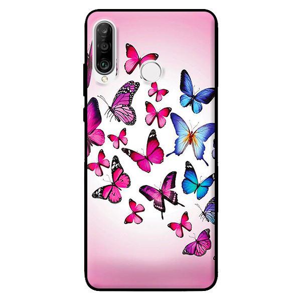 Ốp lưng in cho Huawei P30 Lite Bướm Hồng - Hàng chính hãng