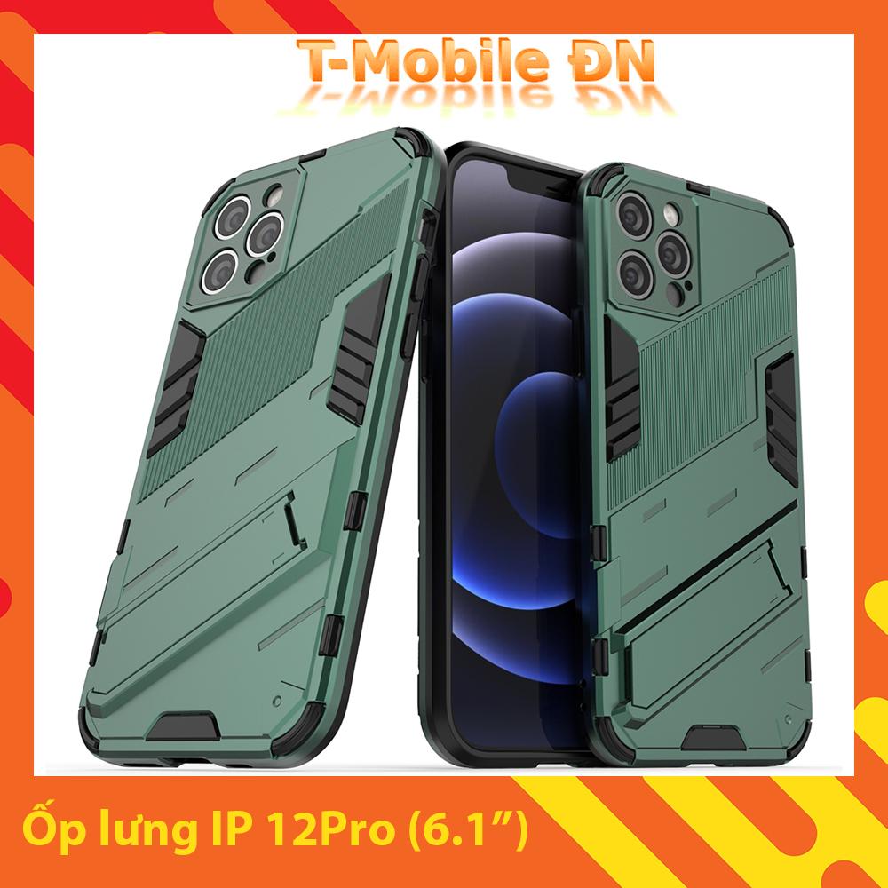 Ốp lưng cho iPhone 12 Pro, Ốp chống sốc Iron Man PUNK cao cấp kèm giá đỡ cho iPhone 12 Pro