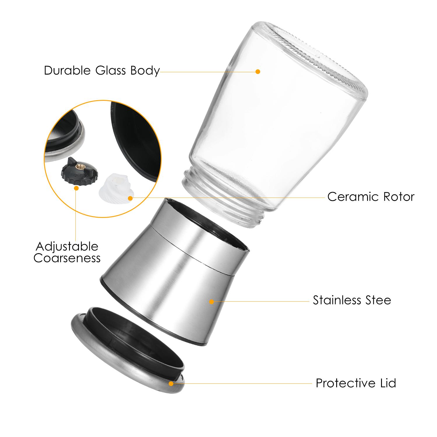 Máy xay muối và hạt tiêu bằng thép không gỉ 304 có nắp đậy