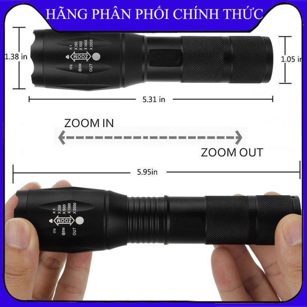 Đèn pin siêu sáng UltraFire XML-T6 chống nước Hàng Nhập Khẩu Chính Hãng Saigon Garden, thiết kế nhỏ gọn, tiện dụng, tầm chiếu sáng rộng