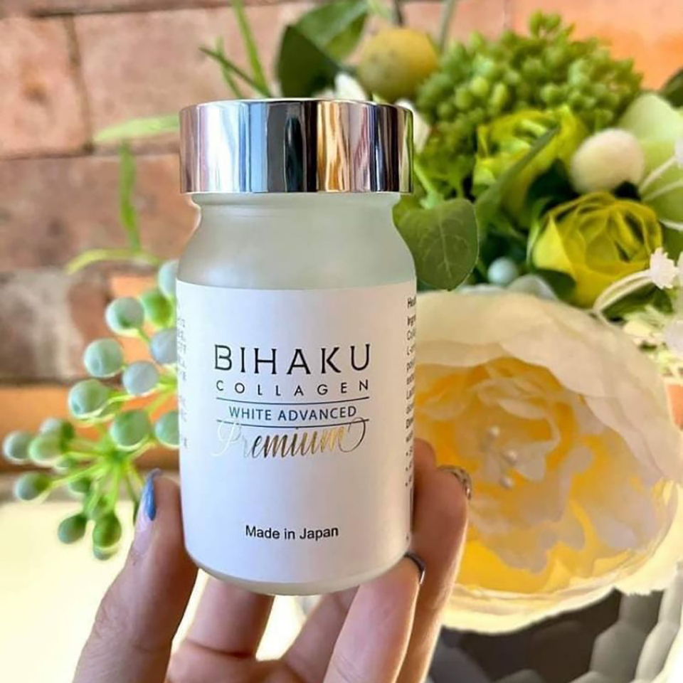 Viên uống trắng da Bihaku Collagen White Advanced Premium 330mg 30 viên