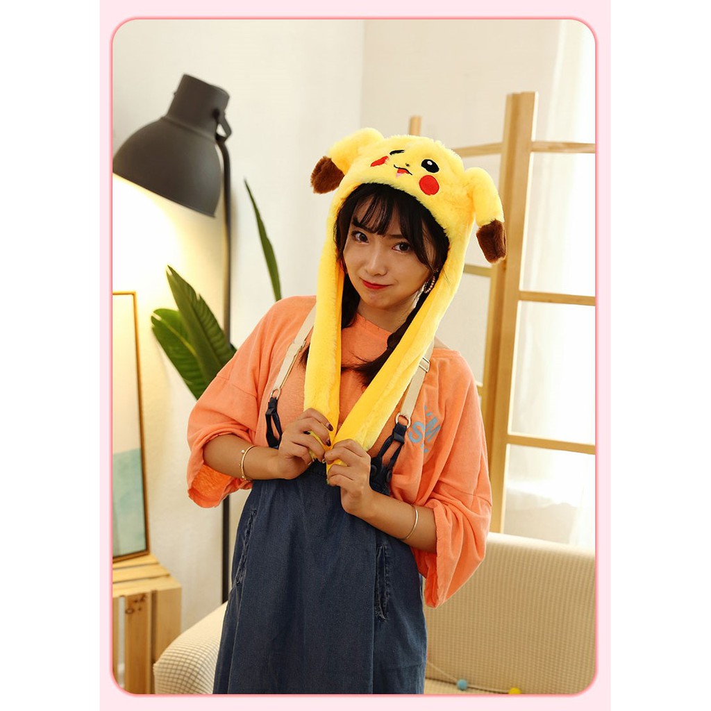 Mũ Nón Tai Giật TikTok Pikachu Cao Cấp