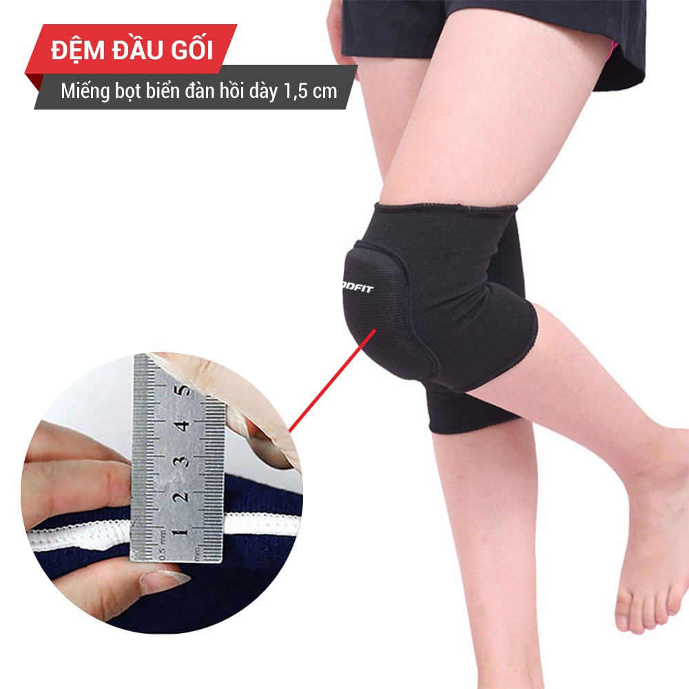 Bó gối thể thao, đai bảo vệ đầu gối có đệm GoodFit GF517KK