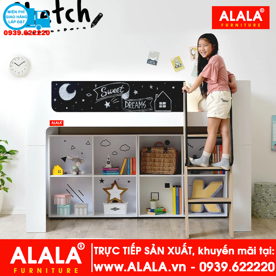 Giường tầng cho Bé ALALA140 đa năng - www.ALALA.vn - Za.lo: 0939.622220